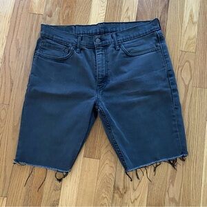 Levi’s 511 Men's Black Denim Shorts faded